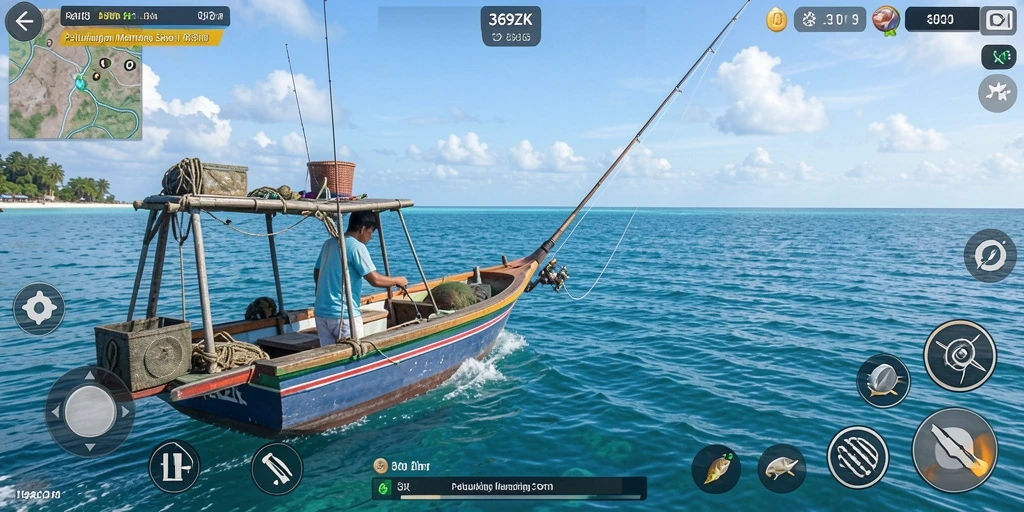 Gameplay 369ZK menampilkan pengalaman memancing yang mendebarkan.