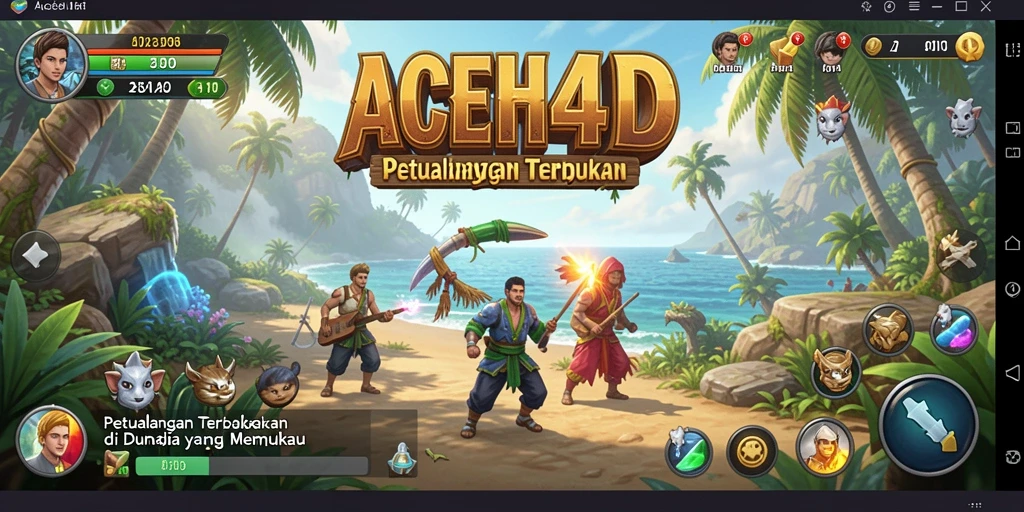 Screenshot gameplay ACEH4D yang menampilkan lingkungan luas dan grafis fantastis.