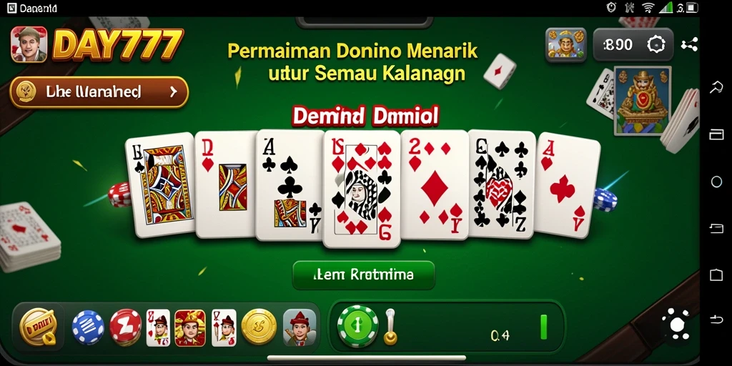 Tampilan gameplay menarik dari game Domino DAY777.