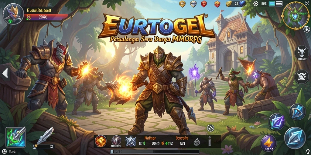 Tangkapan layar gameplay <strong>EUROTOGEL</strong> menampilkan aksi pertempuran yang mendebarkan di dunia MMORPG.