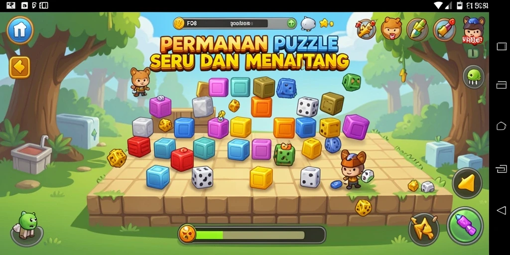Gameplay FO8 yang seru dan menantang dalam bentuk puzzle.