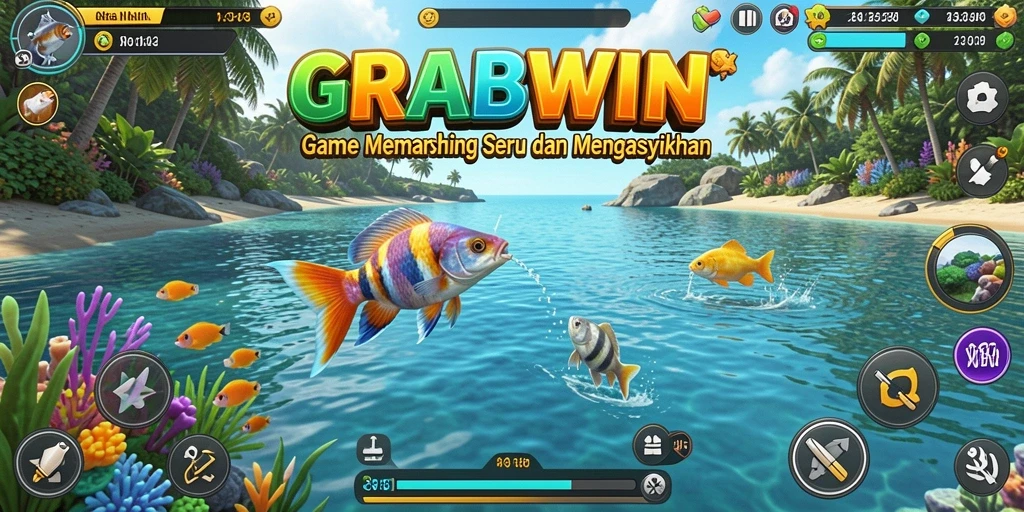Tangkapan ikan besar di gameplay GRABWIN yang mendebarkan.