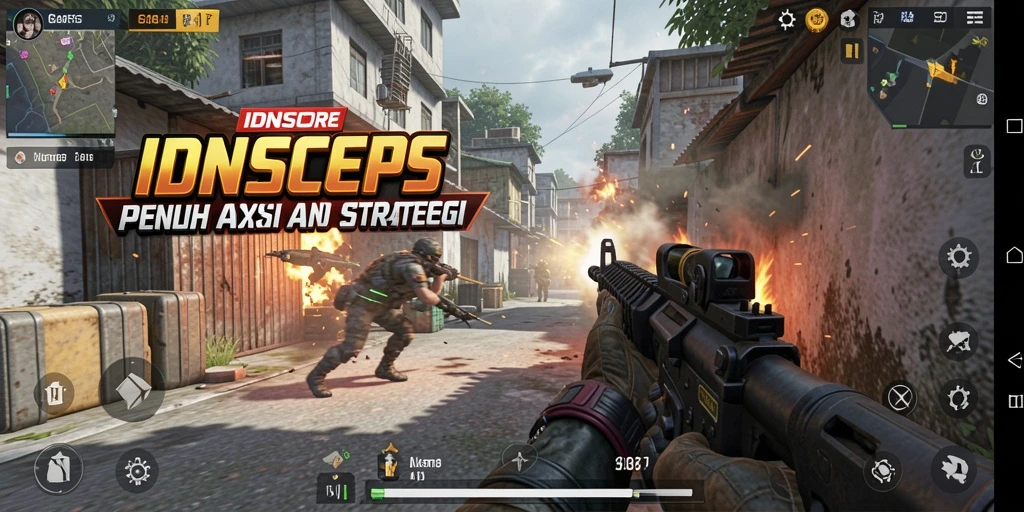 Tampilan gameplay mendebarkan dari IDNSCORE yang penuh aksi.
