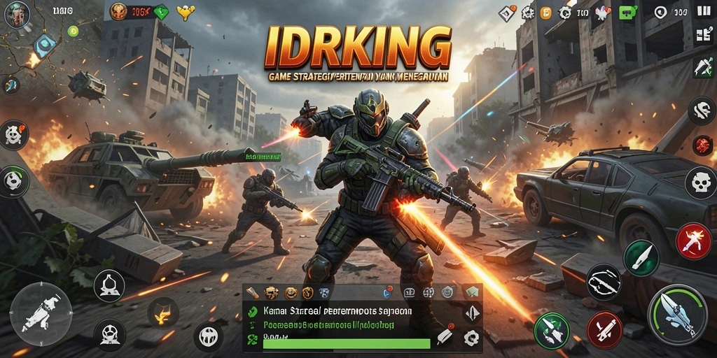 Tampilan gameplay seru dan strategis dari IDRKING.