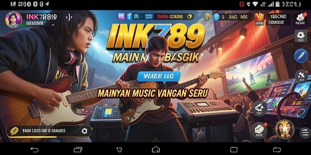 Tampilan gameplay seru di INK789 saat bermain musik.