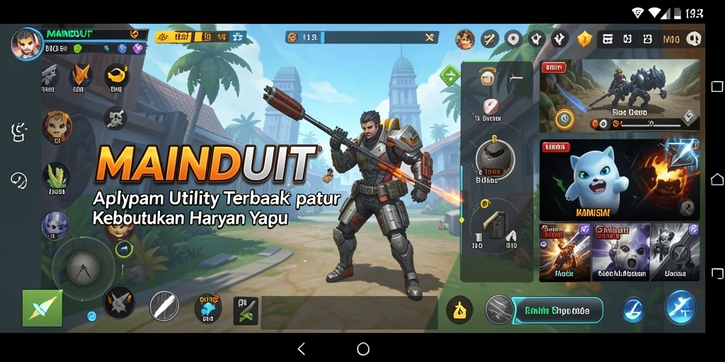 Tampilan MAINDUIT dengan fitur-fitur Utility yang memudahkan pengguna.