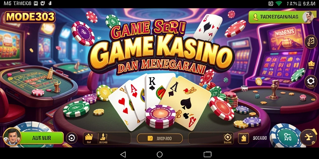 Tampilan utama MODE303 menampilkan gameplay Kasino yang mendebarkan.