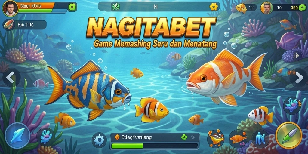 Tampilan gameplay NAGITABET dengan aksi memancing yang menyenangkan.