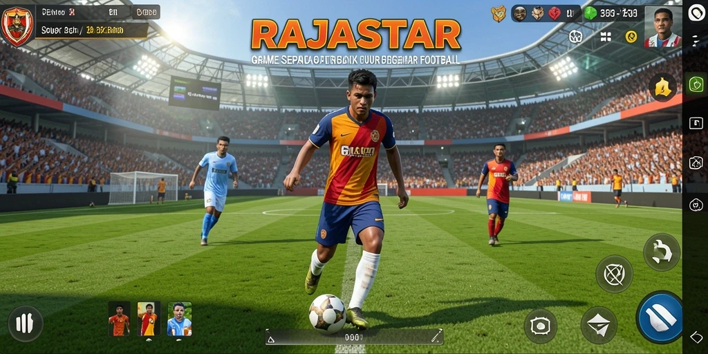 Tampilan luar biasa dari gameplay sepak bola di RAJASTAR.
