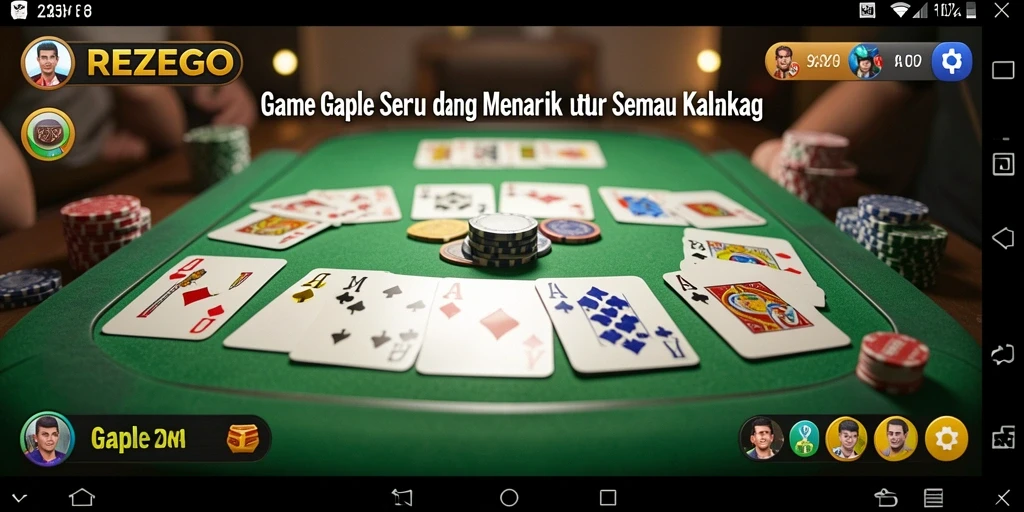 Tampilan menarik saat bermain Gaple di REZEGO.