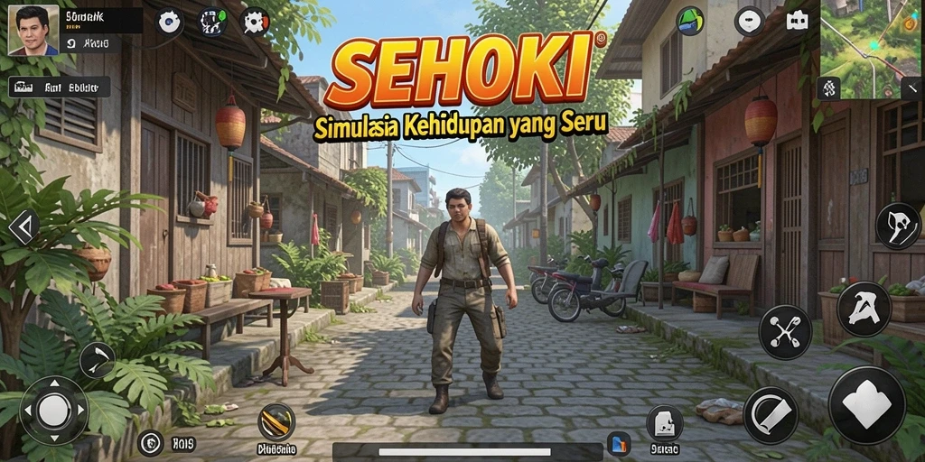 Gameplay SEHOKI yang menunjukkan interaksi antar karakter.