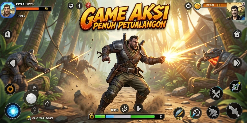 Tangkapan layar gameplay <strong>T9999</strong> menunjukkan aksi seru yang menegangkan.